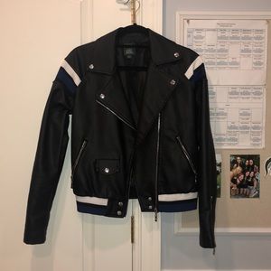 Black faux leather jacket